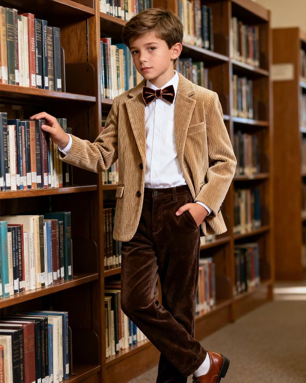 Corduroy Boys Blazer Slim Fit Boys Suits Jacket Kids Sports Coat for Wedding Homecoming Tux School Outwear Jackets Outfit