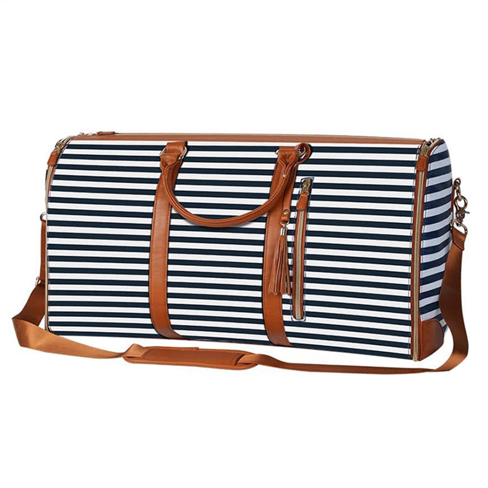Travel Bags Women, PU Leather Duffle Bag with Shoe Compartment