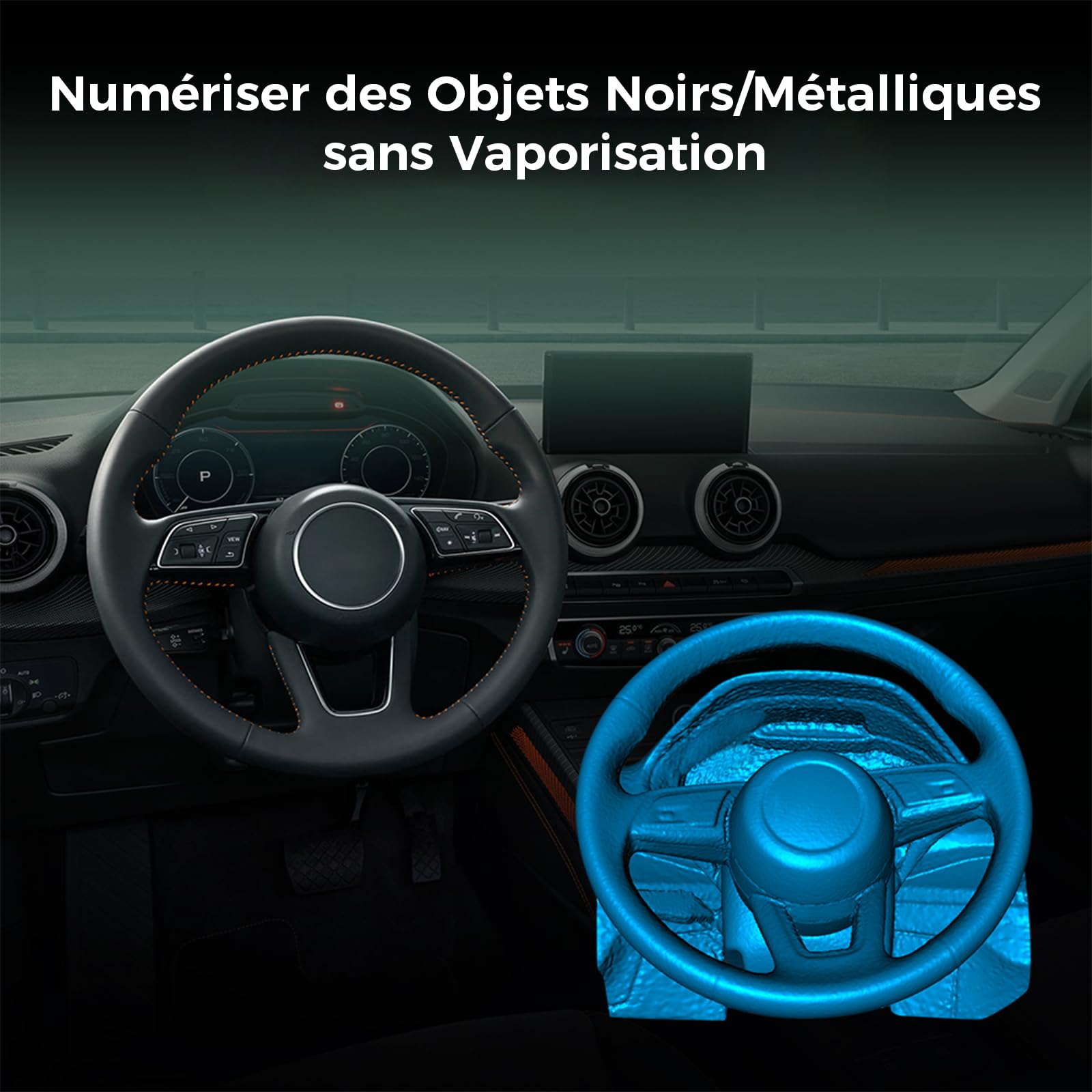 Creality Scanner 3D pour Imprimantes 3D, CR-Scan Ferret SE Machine de Numérisation Portable, 30FPS Vitesse Numérique & 0.1mm Précision, ASIC Chipset Pleine Couleur, Compatible pour PC Windows/Mac OS