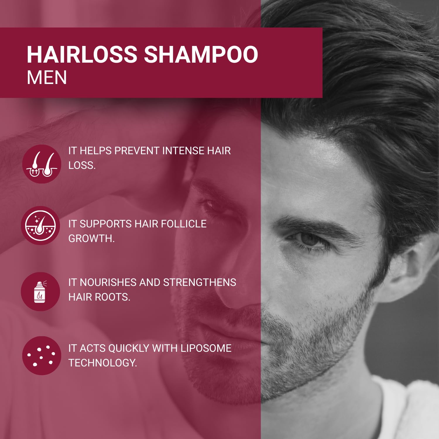 Herbal Shampoo for Hair Loss Strengthening & Nourishing Formula Anti-Dandruff Scalp Revitalizing Care Deep Moisturizing & Repairing Natural Botanical Extracts for Healthy, Thicker Hair - Image 5