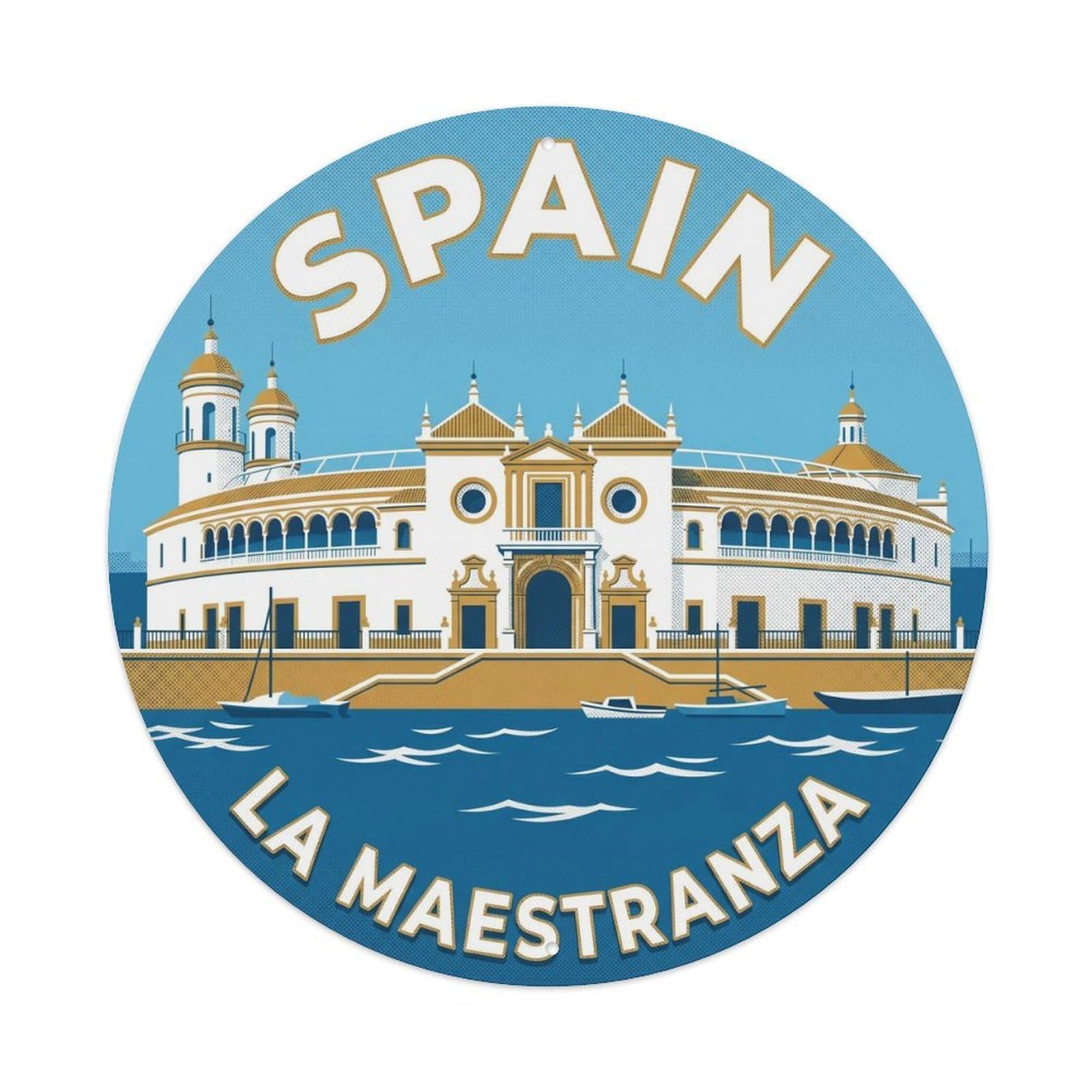 Sevilla Maestranza Spain Cultural Travel Metal Tin Sign