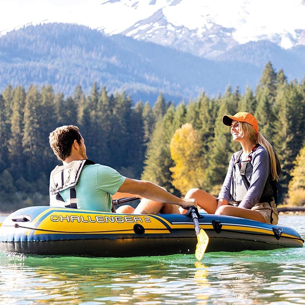 Canoa, Bote Inflable for Exteriores, Barco a la Deriva, Barco de Pesca, Kayak de Aventura de Goma for Adultos, Kayak Inflable de PVC for 2 Personas