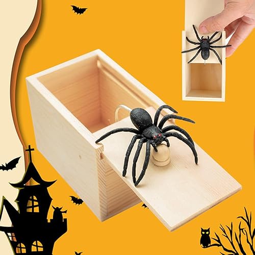 Miniatura 3 de Caja de araña para niños y adultos, caja sorpresa de madera, regalo de broma, juguetes prácticos de broma, caja de trucos divertidos, regalo de