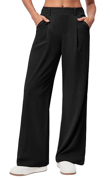 Ewedoos Wide Leg Pants Woman Stretchy Work Dress Pants Women Trendy 2026 Business Casual Outfits Comfort Fit Slacks Trousers