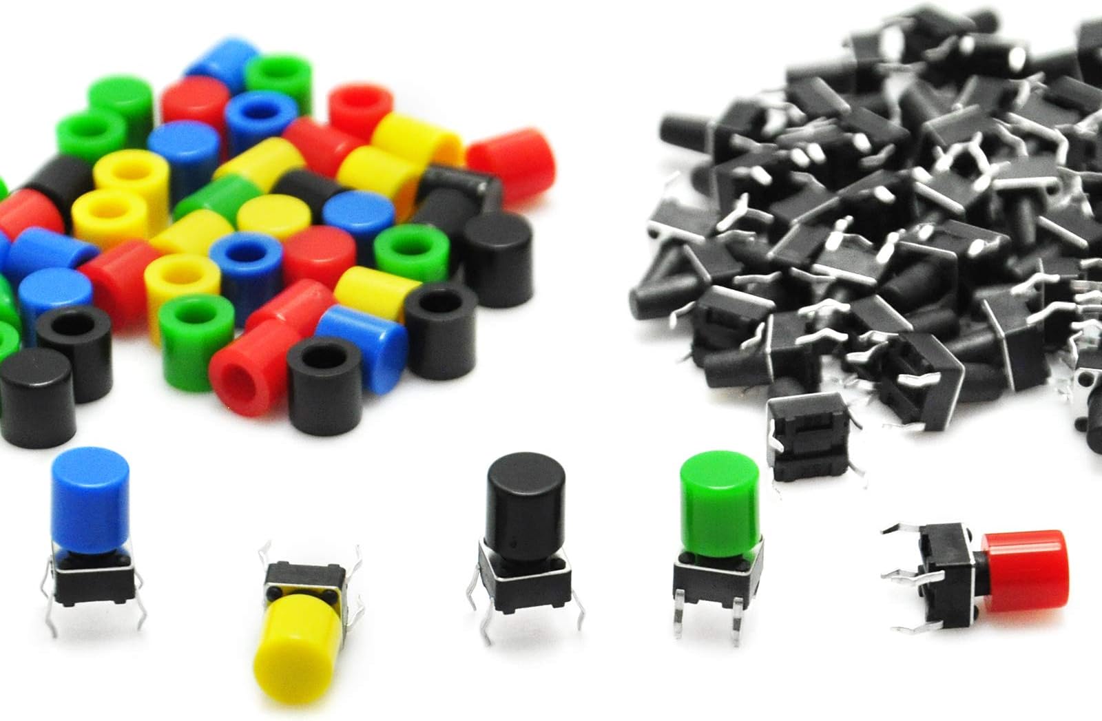 Gikfun6x6x9mm Tact Tactile Push Button Momentary Micro Switch with Cap for Arduino (Pack of 50PCS) EK1852