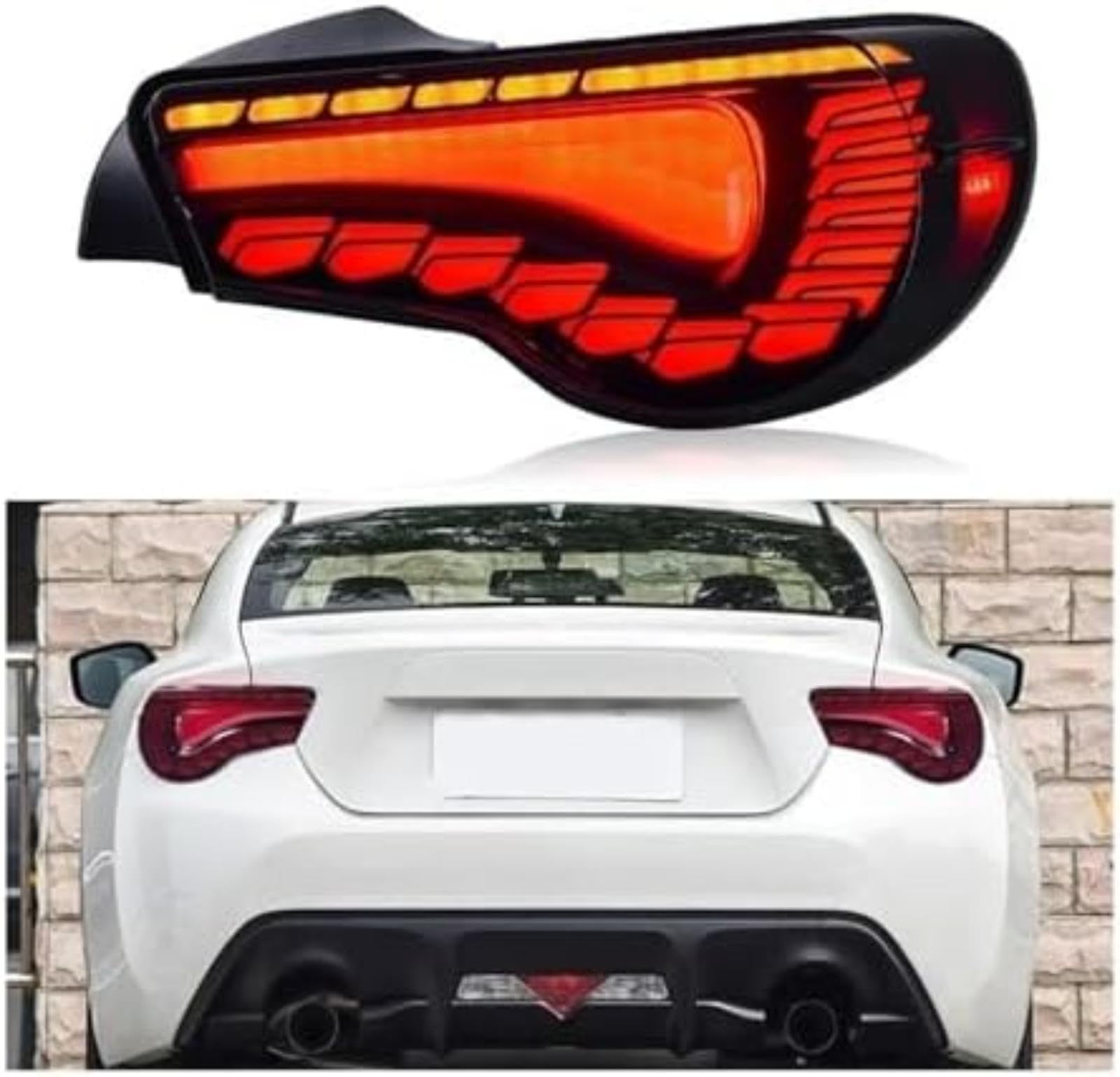 Dla TOYOTA, Gt86, dla Scion Frs tylny hamulec roboczy lampa cofania dynamiczny kierunkowskaz lampy tylne światło tylne samochodu Lampka kontrolna lusterka bocznego (A Pair) (A Pair)