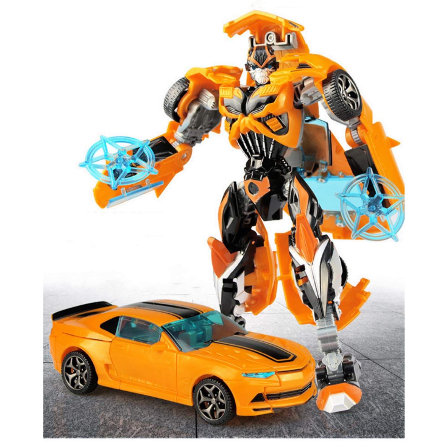 SKEIDOClassic Transformation Toys Robot Car Deformation Action Figure Collection Model with Best Gifts Kids yellow for Boys Girls 8 Years Old and Up