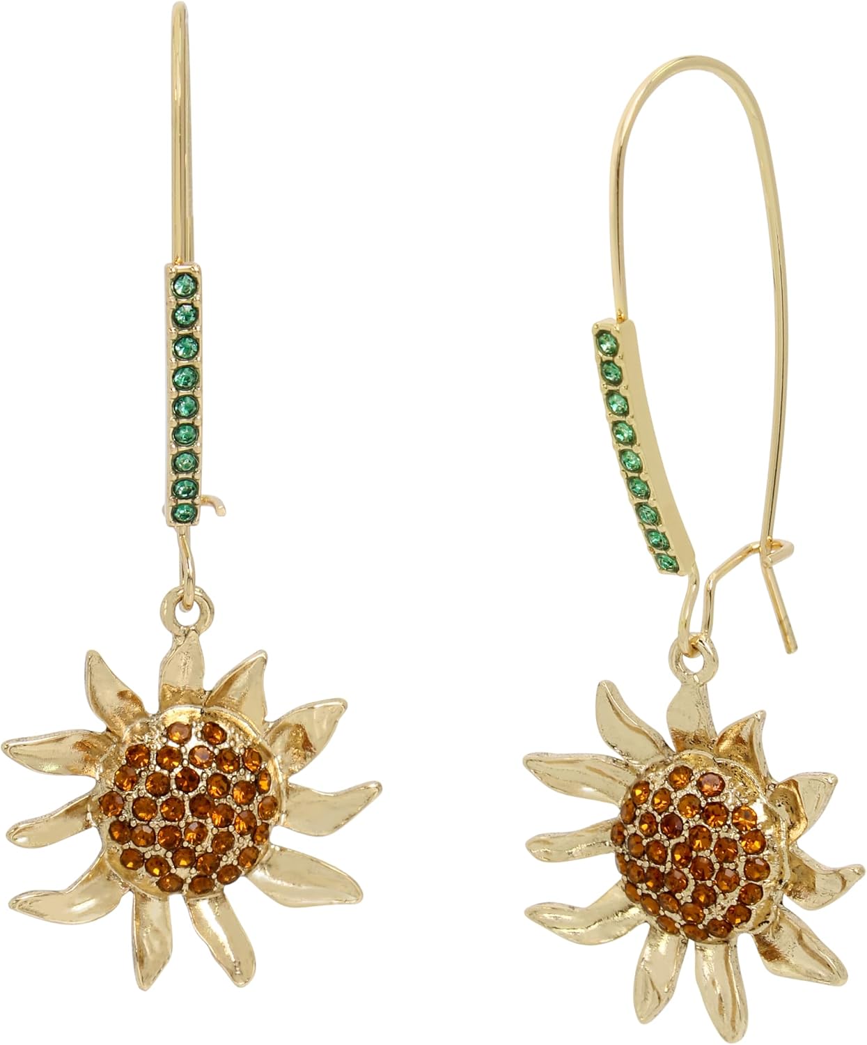 Sunflower Jewelry Set For Women – Dangle Earrings & Necklace, Resin Boho Style Summer Gift - View #4
