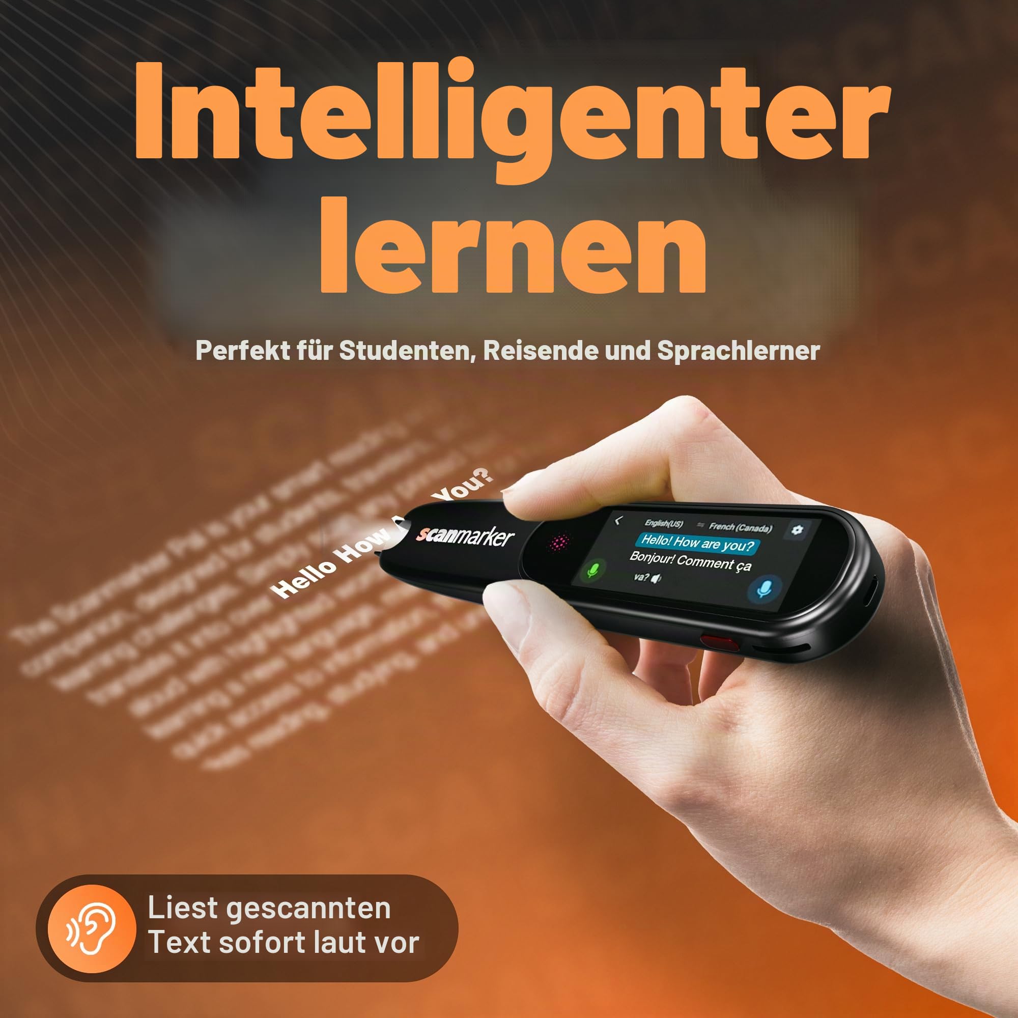 Scanmarker Pal Stift Scanner Übersetzungsstift Lesestift Text-zu-Sprache Übersetzer Stift über 100 Sprachen Scanstift