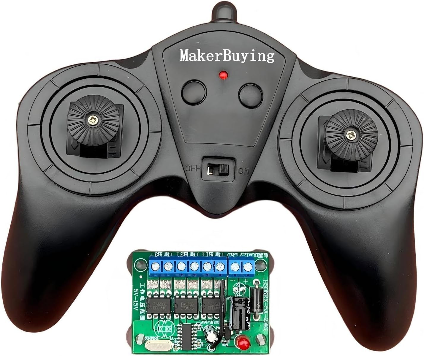 6CH high-power 2.4G 50 meter remote control receiver car model ship DIY 6-15v
