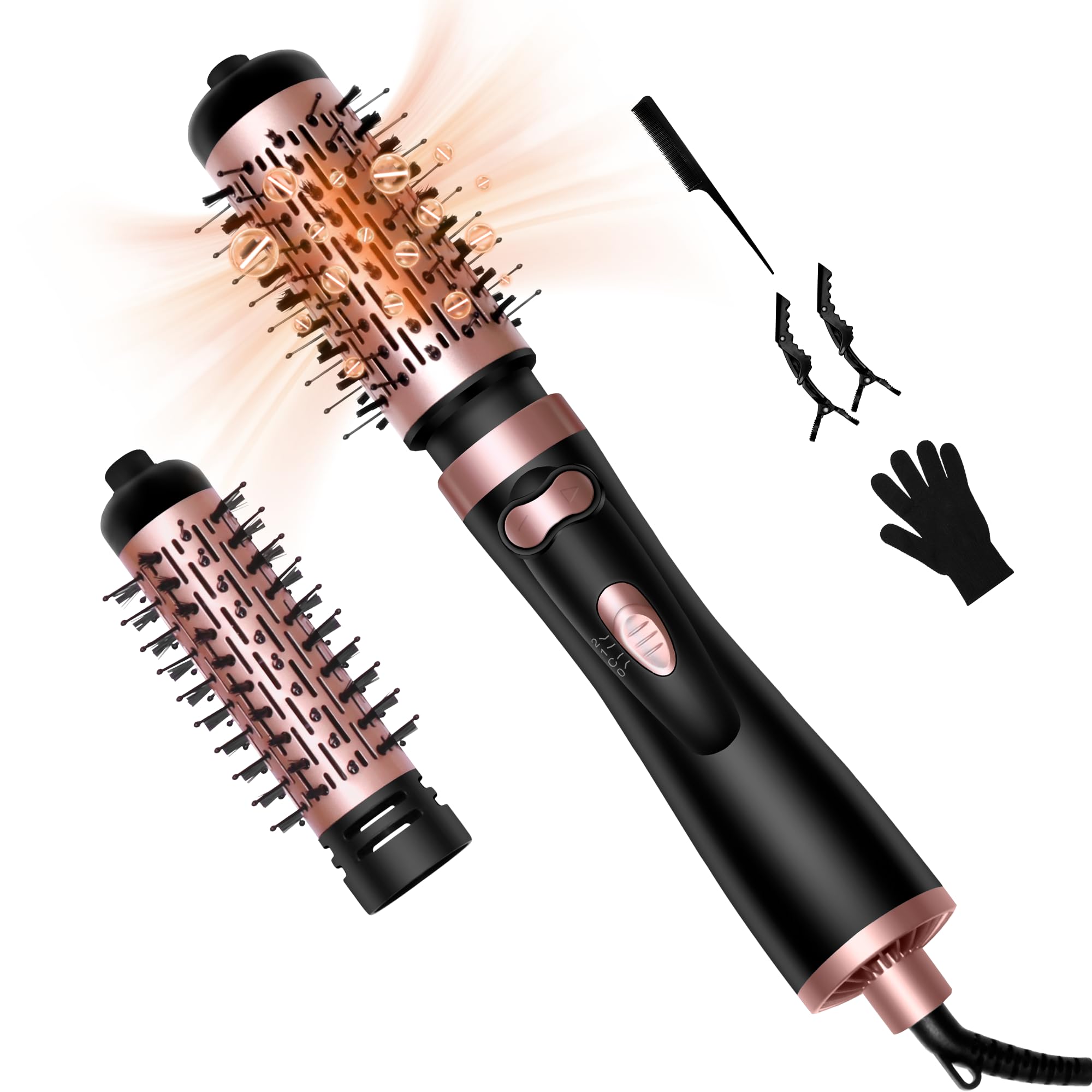 Amazon.com : JINYAWA Rotating Hair Dryer Brush, Round Brush Blow Dryer ...