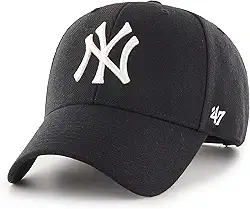 Boné da marca 47 York Yankees MVP tamanho único preto, Cap-Yankees-Preto-#30378, Tamanho nico