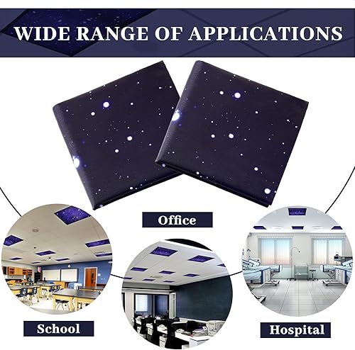 Miniatura 5 de Hortsun 6 cubiertas de luz fluorescente magnéticas, filtros magnéticos fluorescentes para aula, cubiertas magnéticas para luz de techo, cubiertas de