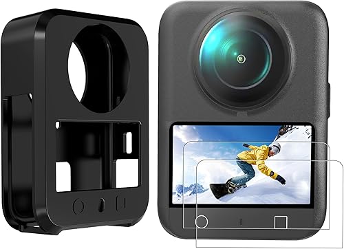CYNOVA OSMO 360 Kit de accesorios, incluye funda de silicona DJI Osmo 360protectores de pantalla (2 juegos) para DJI OSMO 360 Accesorios Bundle