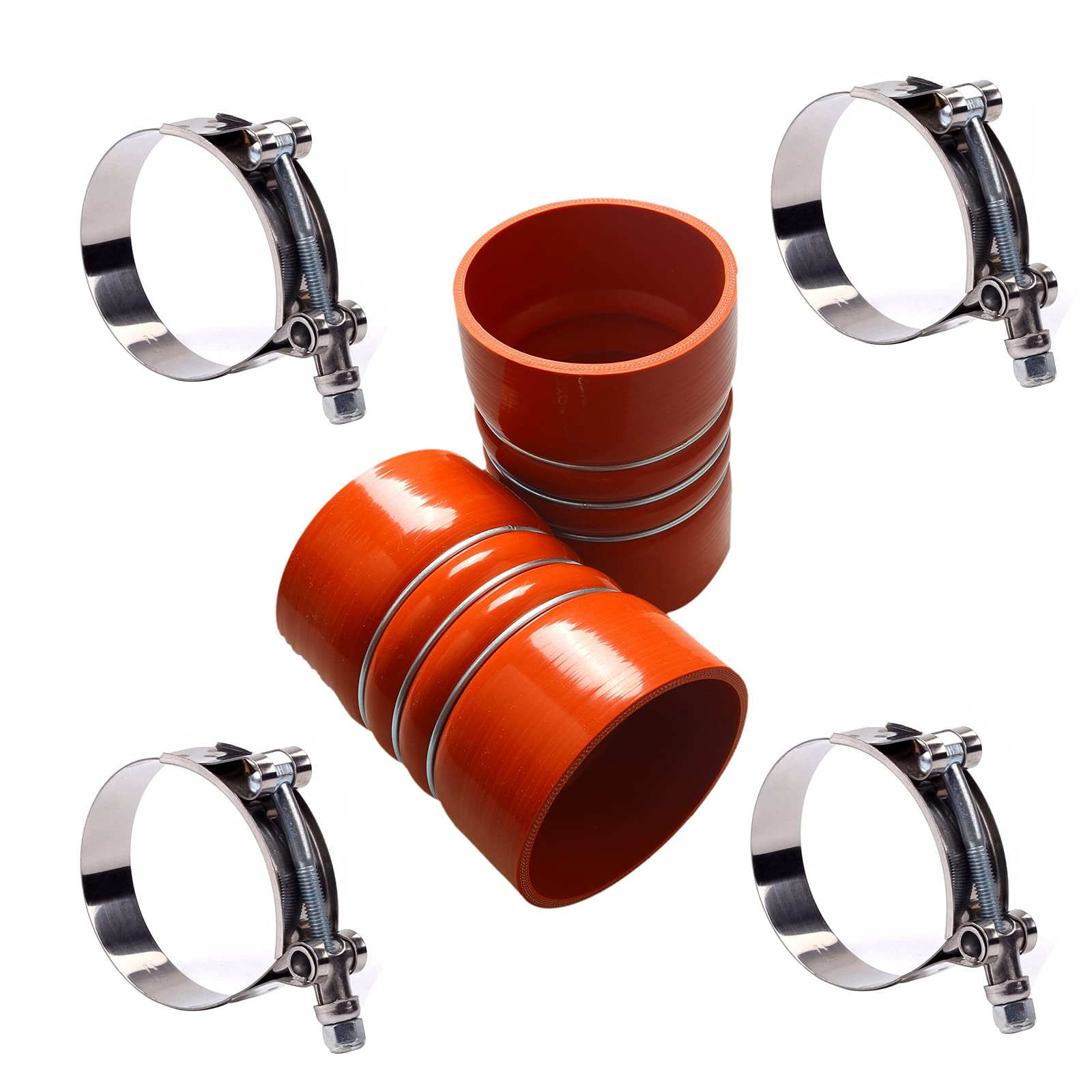 Kicofyee Silicone Charge Air Cooler Hump Hose Boot Set 4" X 6" 4 Inch With T Bolt Clamp Black : Buy Online At Best Price In KSA - Souq Is Now - Foto 3