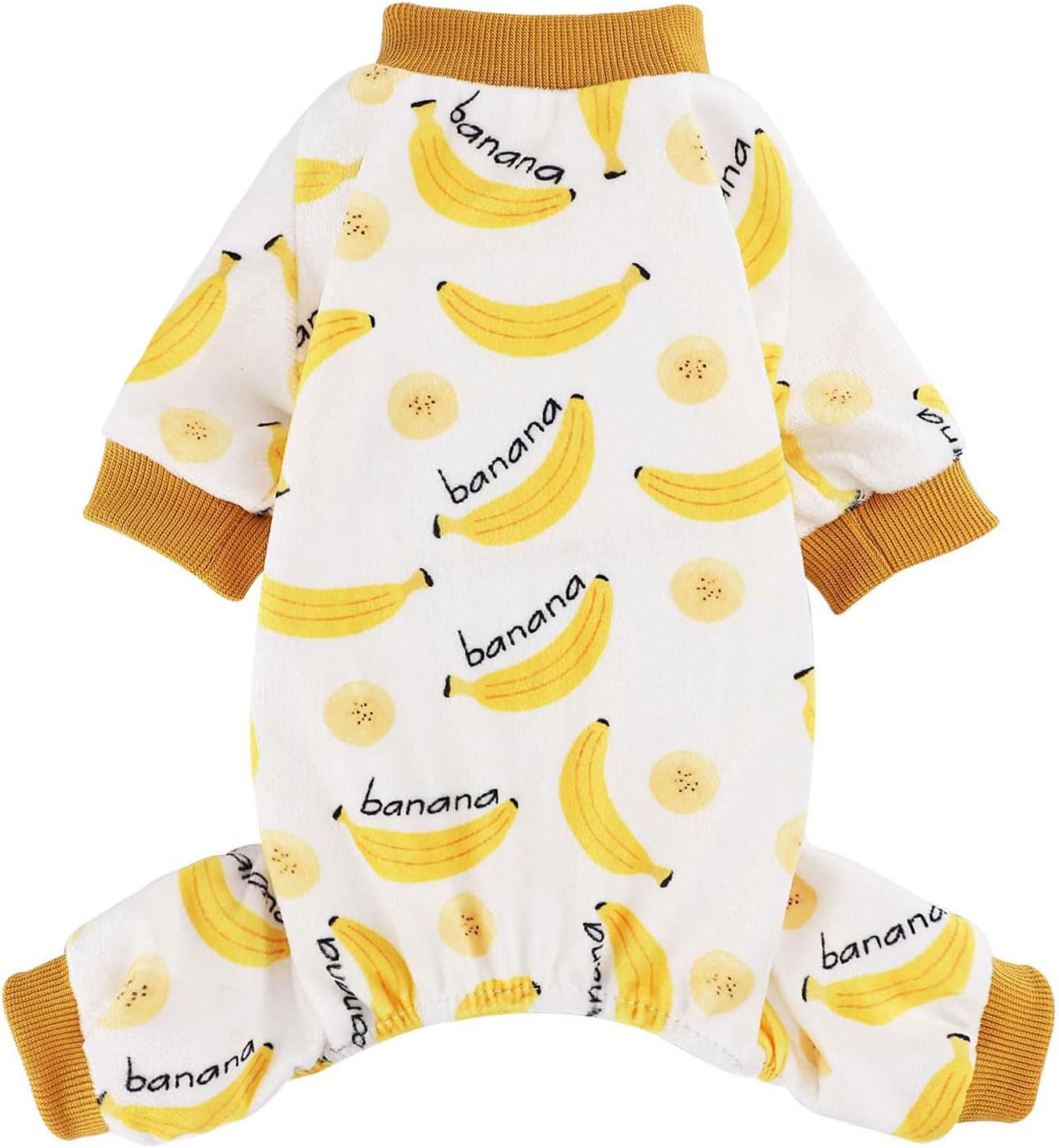 Pijama para Perros Pequeños Kosiyi, Tela Suave, Estampado Plátano