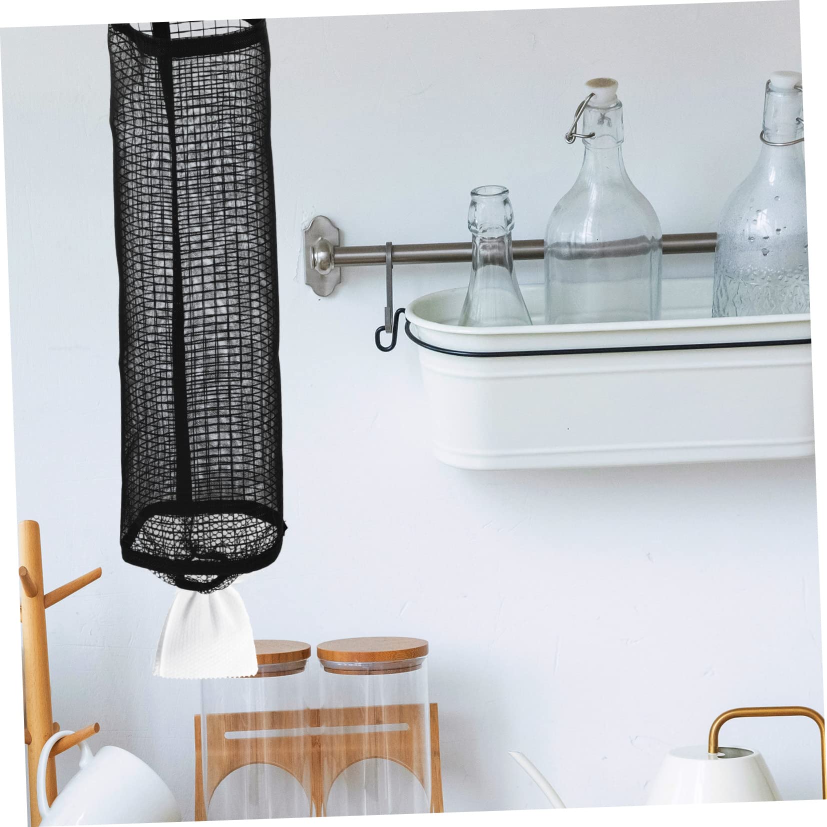 Cabilock 12piezas Soporte Colgante De Bolsas De Plástico Organizador De Bolsas De Cocina De Compras Nylon Reutilizable