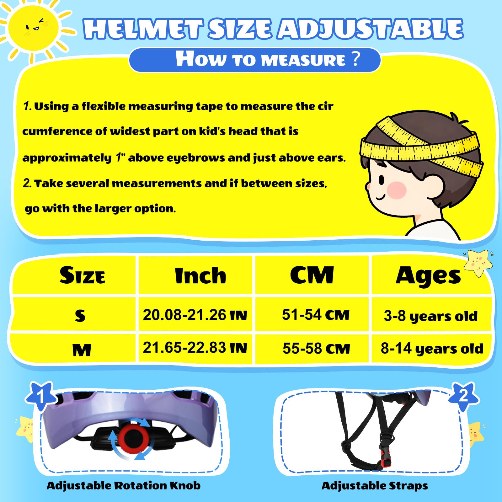 Verstellbarer Kinder fahrradhelm für Jungen Mädchen Jugend mit Sicherheits Rücklicht, wiederaufladbarem Hinterlicht, Farbverlauf und leichtem Fahrradhelm für Multi-Sportarten