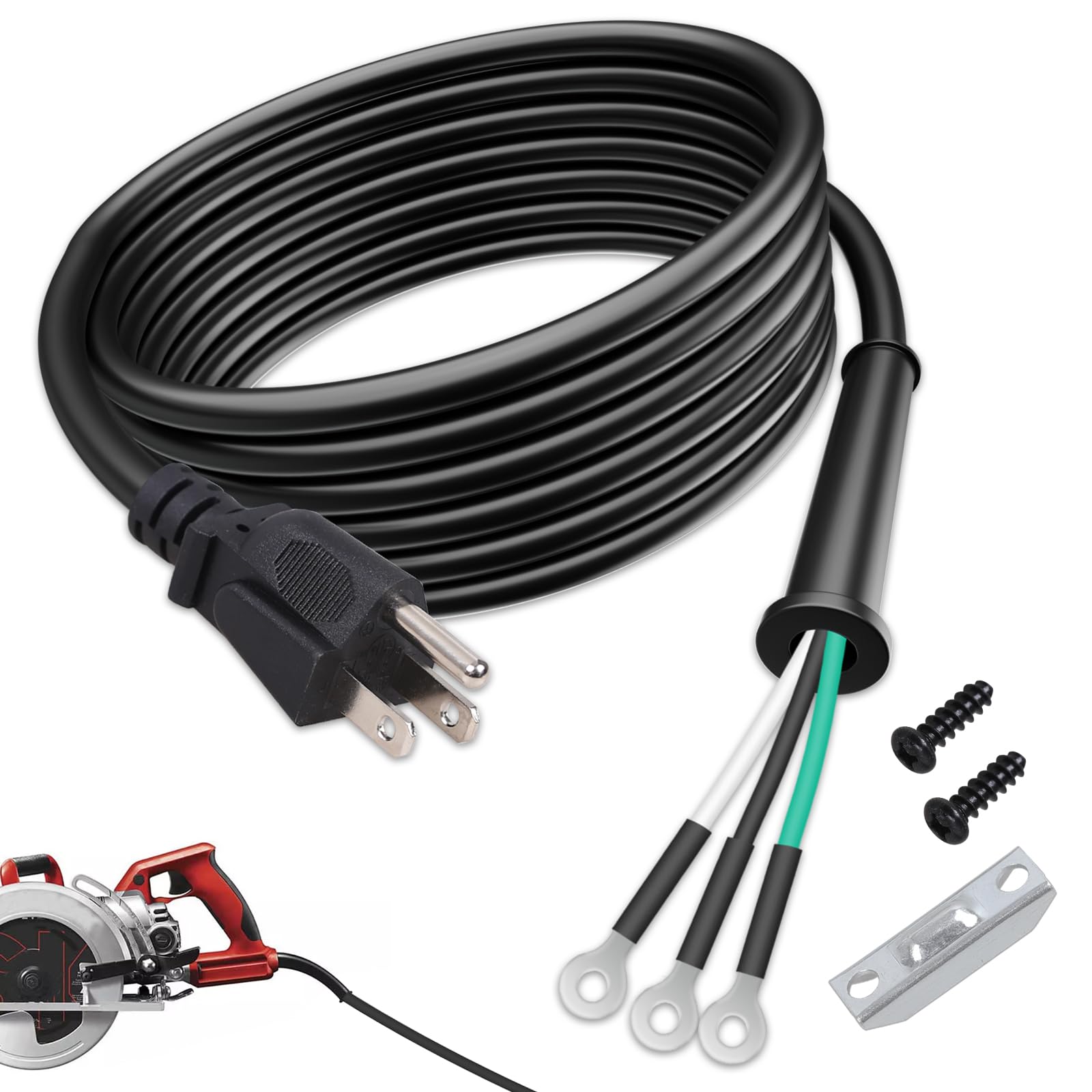95104L - Conjunto de cable de repuesto para sierra circular Skilsaw SPT Series (SPT55/SPT77W/SPT70WM/SPT78W más), cable de sierra circular compatible con sierras helicoidales SKILSAW