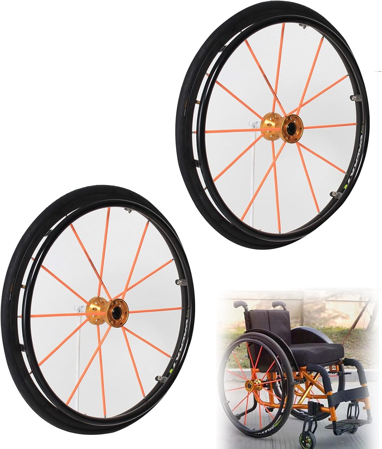 24 * 1 24inch Wheelchair Wheels for Sports，Wheelchair Rear