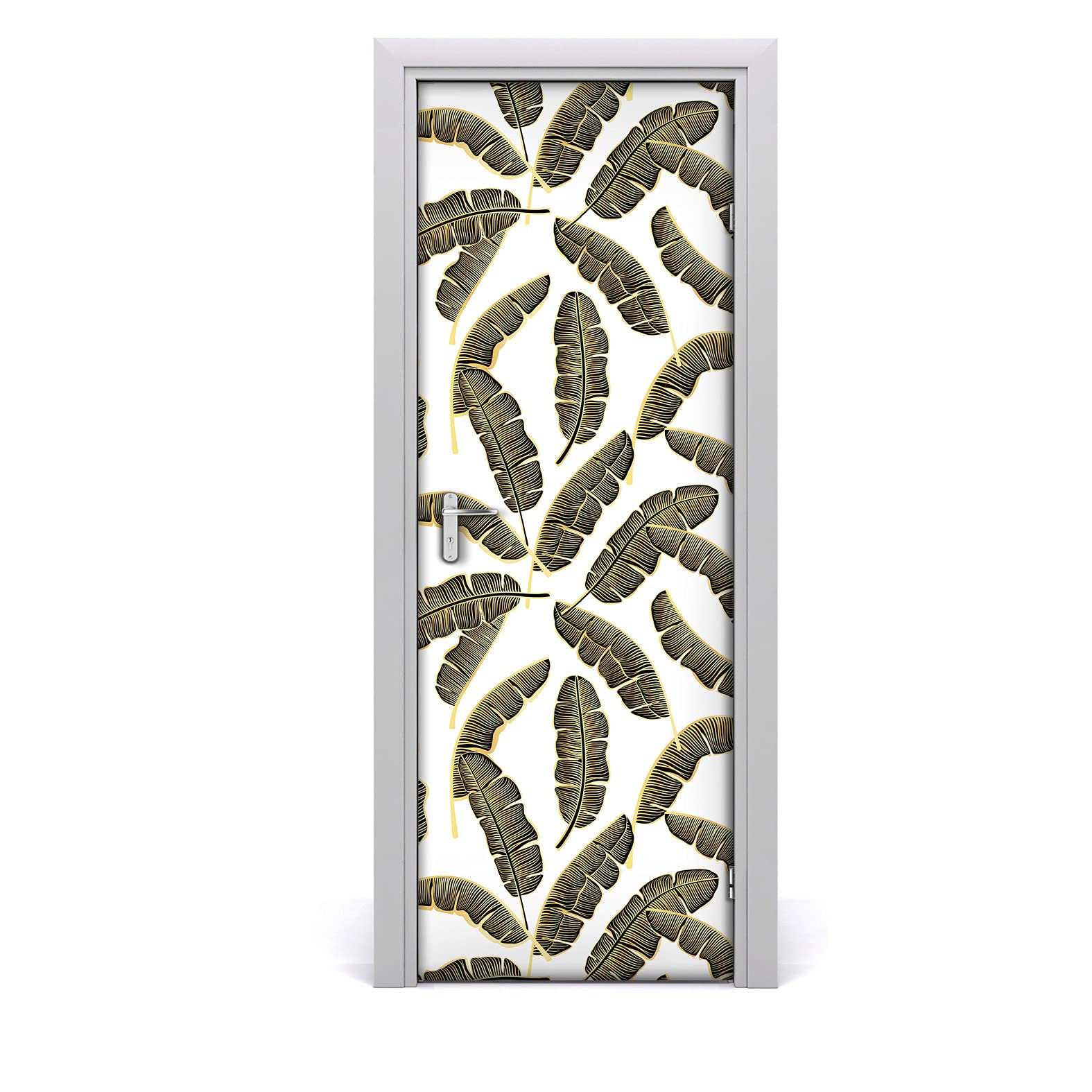 Papier peint sur la porte tropical pour relooker un salon ou une chambre