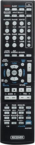 AXD7692 Remoto reemplazado para receptor AV Pioneer VSX-43 8300769200010-IL VSX-828-K VSX-828-S VSX-528-K VSX-528-S VSX-1023-K VSX-823-K, Sub Remote