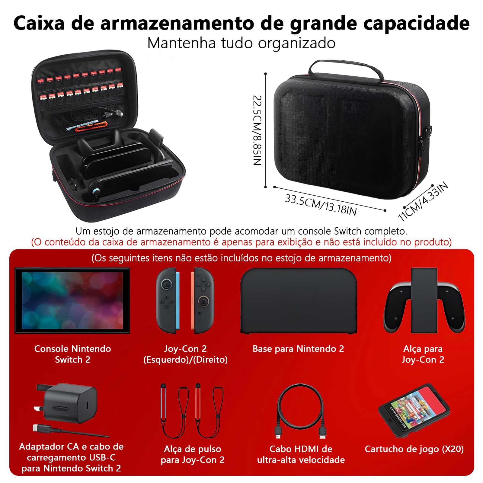 Switchのケース Case para Nintendo Switch 2 (2025), Deluxe Complete System Case