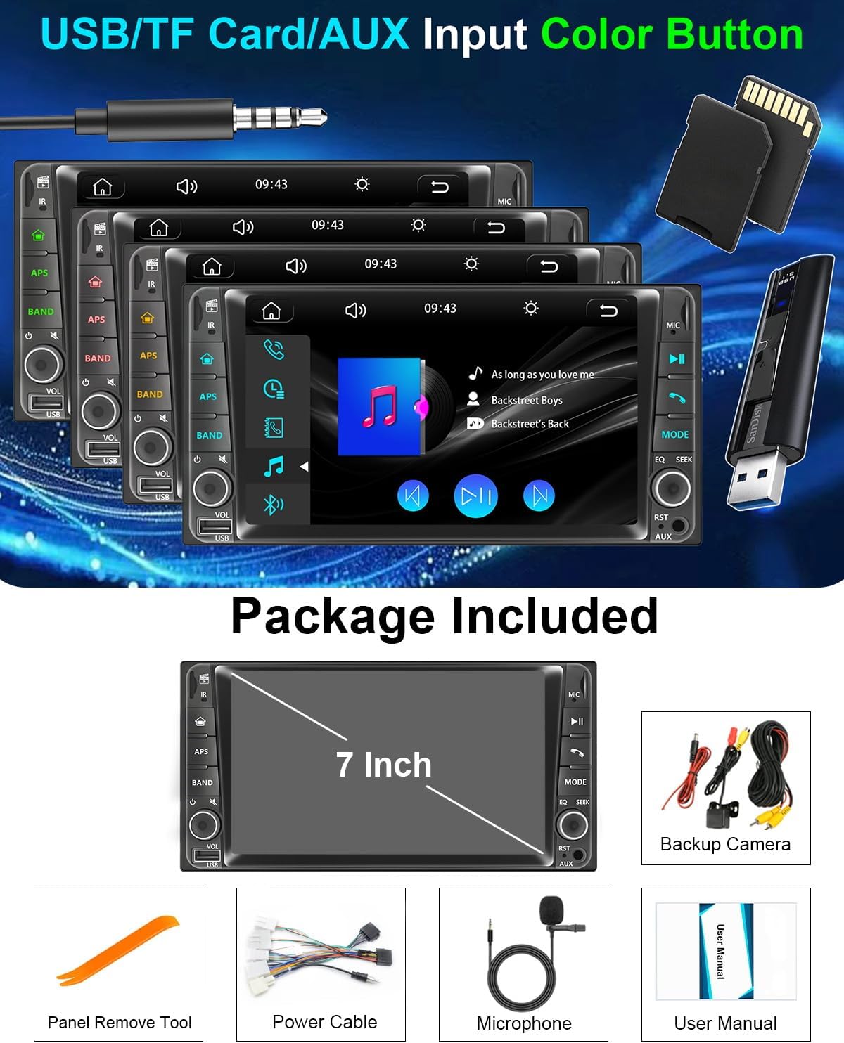 Plug & Play Car Radio Stereo for Toyota RAV4 2001-2005/4Runner 2003-2009/FJ Cruiser 2007-2020/Highlander 2000-2007 Scion xB 2003–2015/tC 2004–2016 W/CarPlay/Android Auto/Touch Screen/Bluetooth/AM/FM