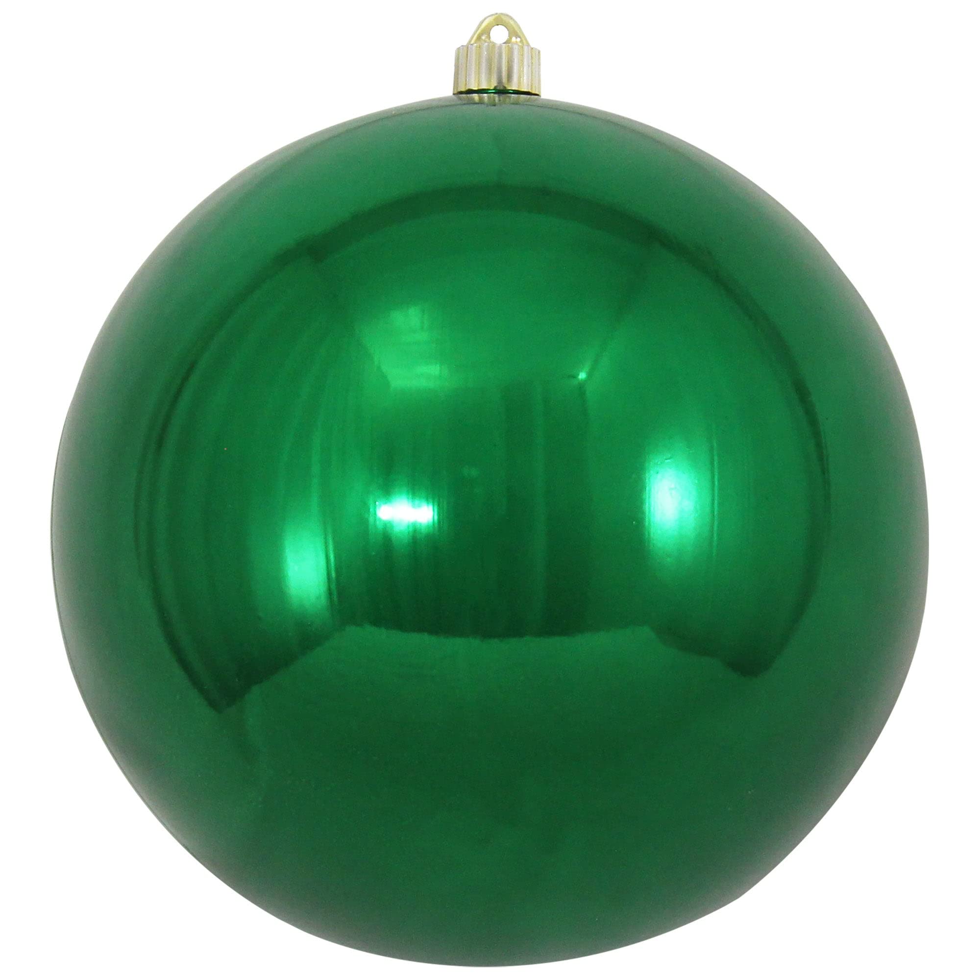 Christmas By Krebs 10" (250mm) Shiny Blarney Green [1 Piece] Extra Large Solid Oversized Huge Big Outdoor Plastic, UV Ball Ornament Hanging Tree Decorations