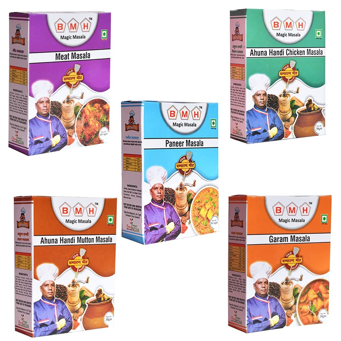BMH Combo of Meat Masala,Ahuna Handi Mutton Masala,Paneer Masala,Ahuna Handi Chicken Masala and Garam Masala (B0B5RXQGR3) Amazon Price History, Amazon Price Tracker
