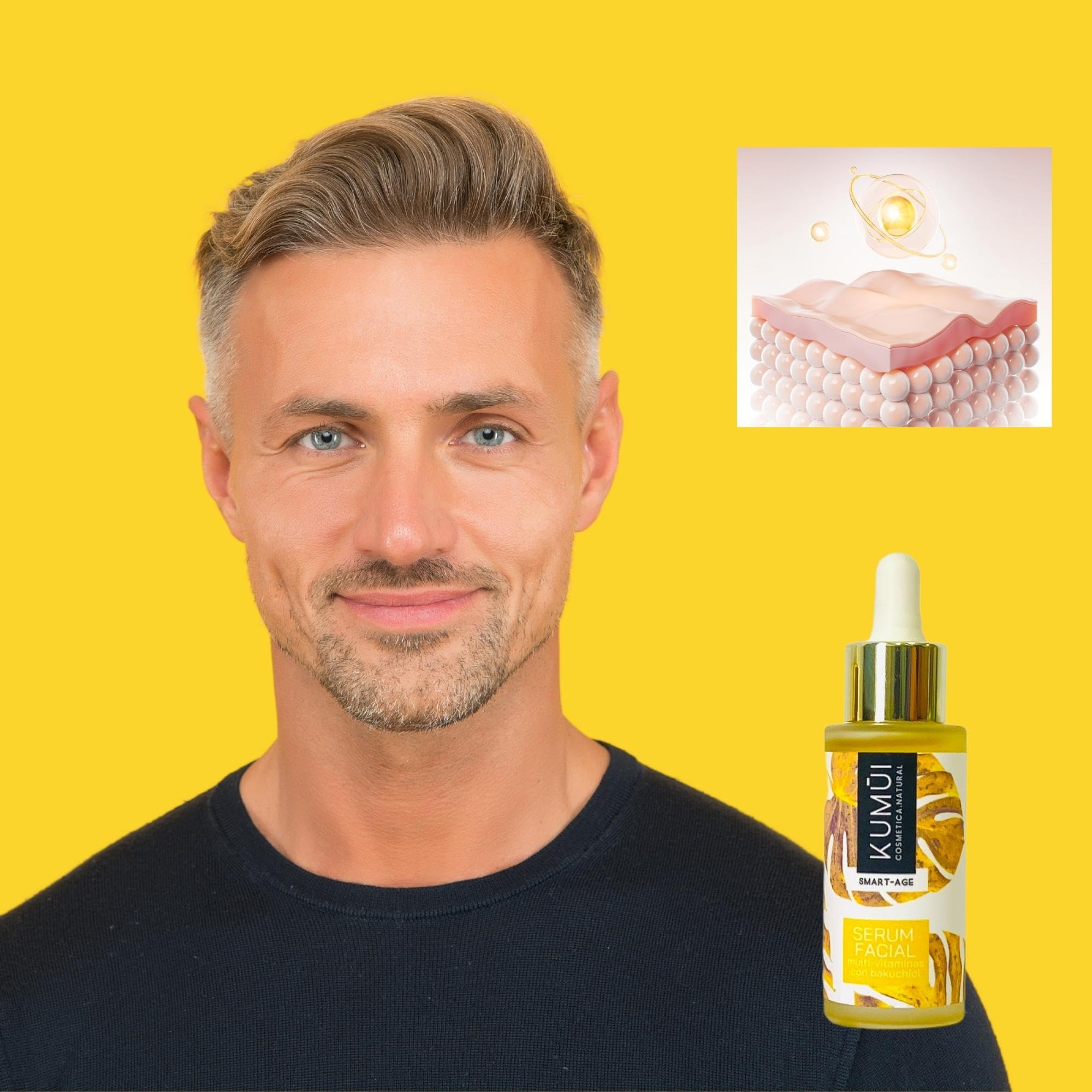 Sérum Bakuchiol Antiedad 30 ml | Retinol Vegano Facial y algas reafirmantes | Piel firme y uniforme. Ayuda a reducir la apariencia de líneas de expresión y arrugas. Nutrición y cuidado ideal menopausia