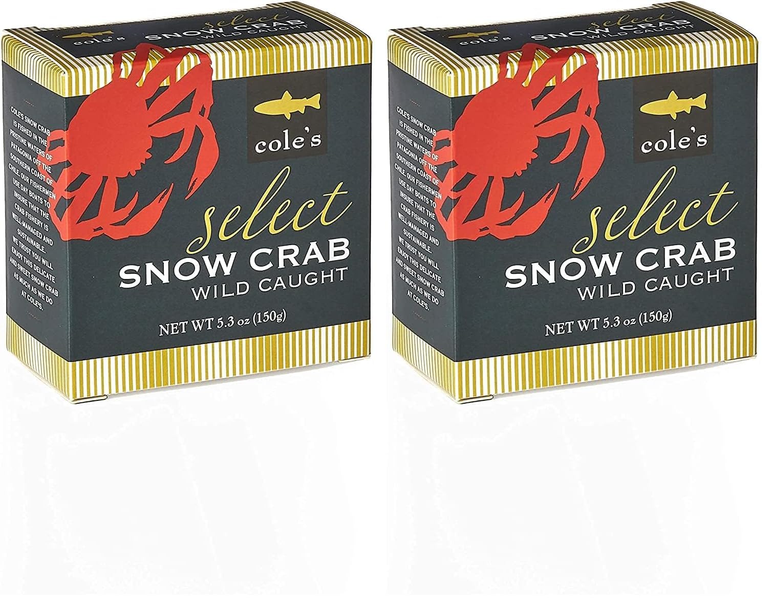 COLE'S Select Snow Crab Meat - Wild Caught Crab Meat Canned Crab Meat and Seafood Gluten Free Best Crab Meat in a Can Crab Snacks Crab Canned Snow Crabs Seafood Canned Crabmeat - 5.3 oz Can