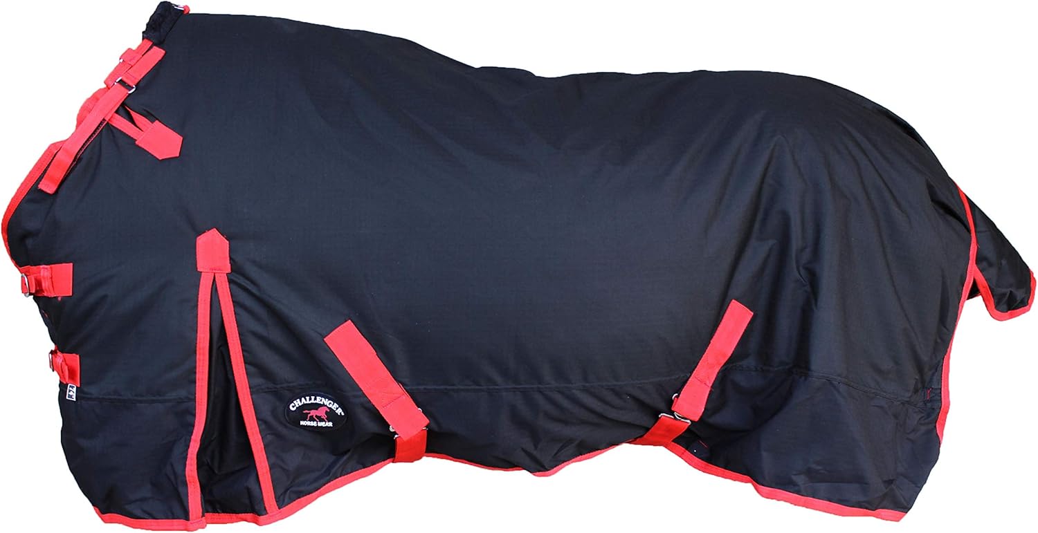66" 1200D Turnout Waterproof Horse Winter Blanket Heavy Black 564G