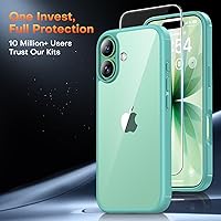 Vista 133 de TAURI Funda magnética 2 en 1 transparente para iPhone 14 Pro, compatible con Magsafe [no amarillenta] con protector de pantalla, protección de grado