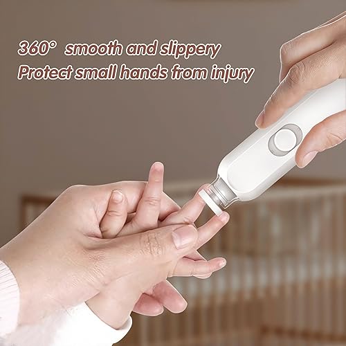 Miniatura 3 de Cortador de uñas eléctrico para bebés, lima de uñas para bebé, 6 en 1 con luces, kit de aseo para bebés y recién nacidosniños pequeños, lima de uñas