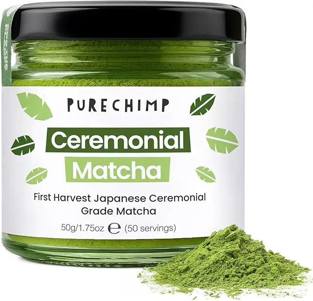 PureChimp Ceremonial Grade Matcha Powder 50g - Premium Green Tea