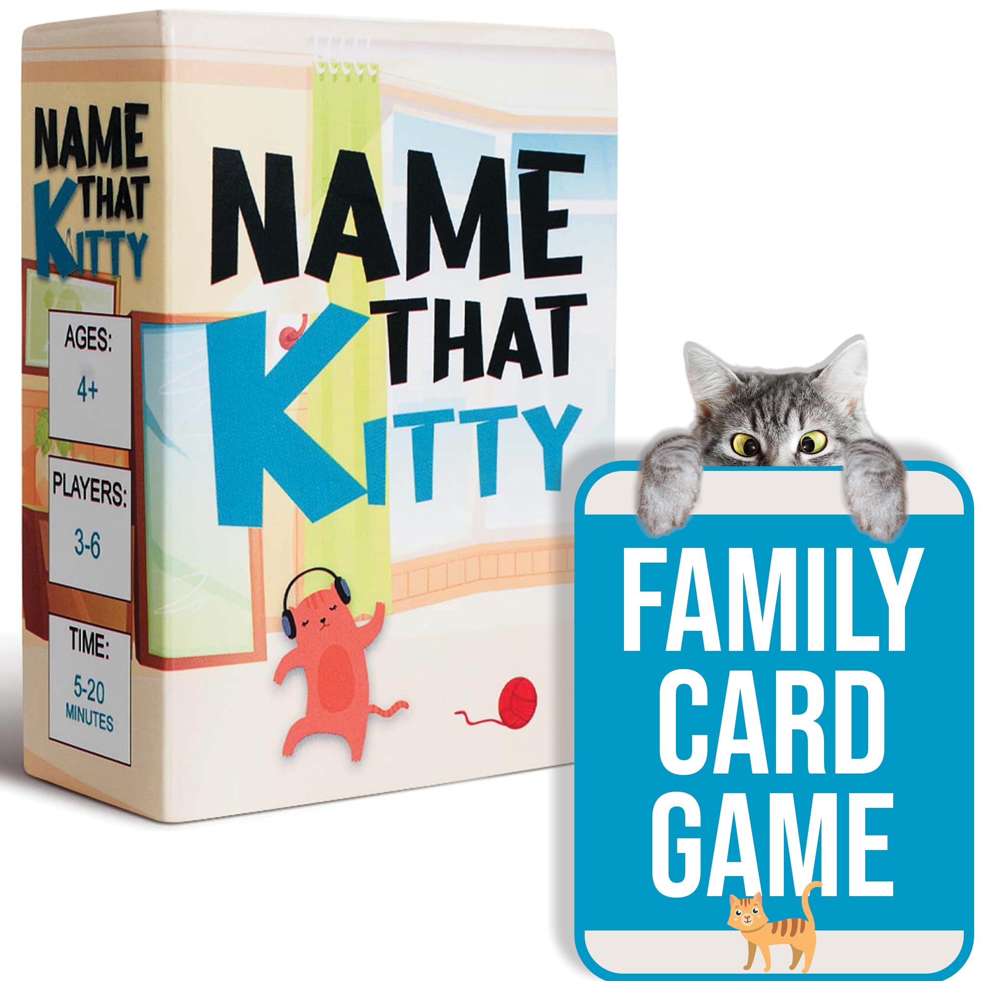 Name That Kitty - Cat Card Game for Kids 8-12 is Great for Cat Crafts, Cat Games, and Cat Memory Fans! Fun for Families, 9-Year-Old Girl Gifts, Cat Toys for Kids, or Cat-Themed Toys for Girls 6-8