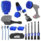 Car Detailing Kit, 18Pcs Car Detailing Brush Set, Car Cleaning Kit, Drill Brush Set, Car Detailing Brushes, Tire Brush - Car Wash Kit, Car Cleaning Tools brushes for Interior, Exterior, Wheels