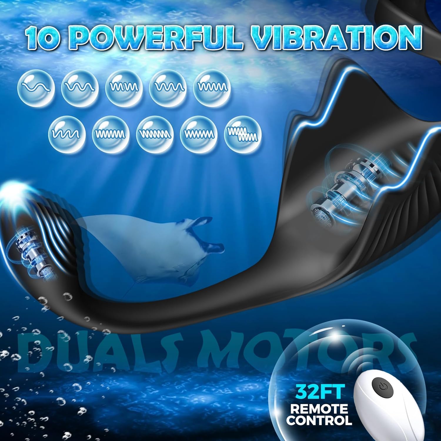 Vibrador Anal Dildo Estimulador Prostata con Anillo Vibrador, Plug Anal Vibradores para Hombres, Consoladores.. para hombre con vibración, Vibradorador Hombre Juguetes Eróticos para Pareja Sexuales
