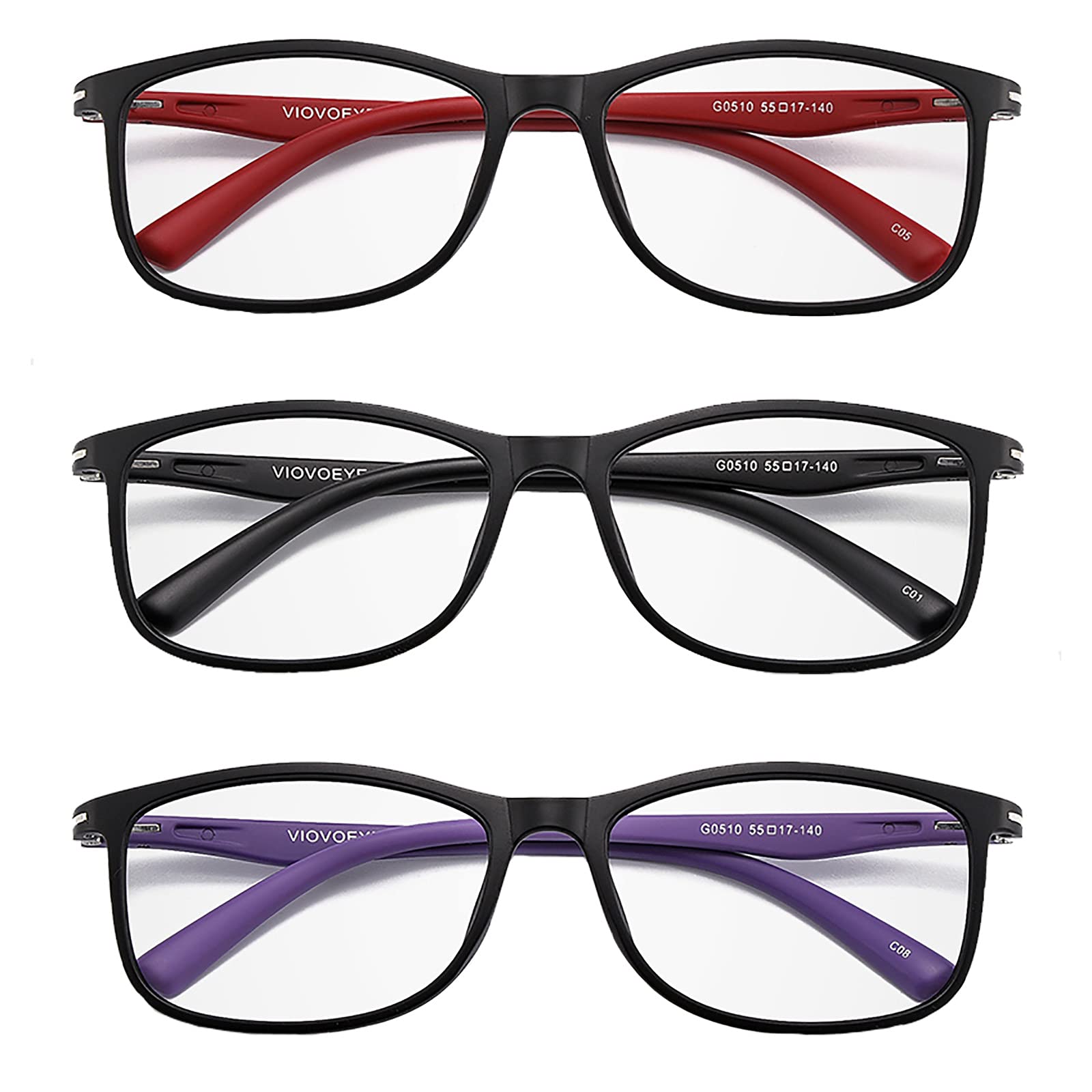 3-pak okularów do czytania w stylu vintage dla mężczyzn i kobiet, sprężynowe zawiasy, modne okulary do czytania, 3.00