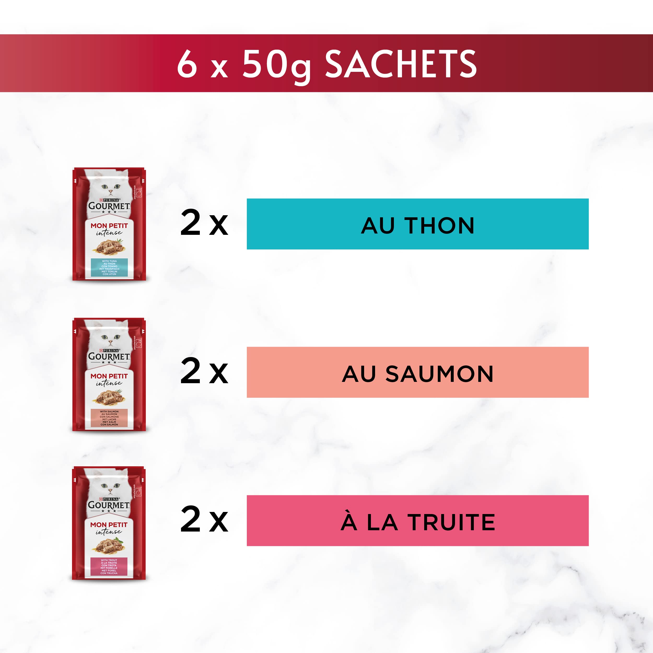 GOURMET Mon Petit Poissons 6x50g