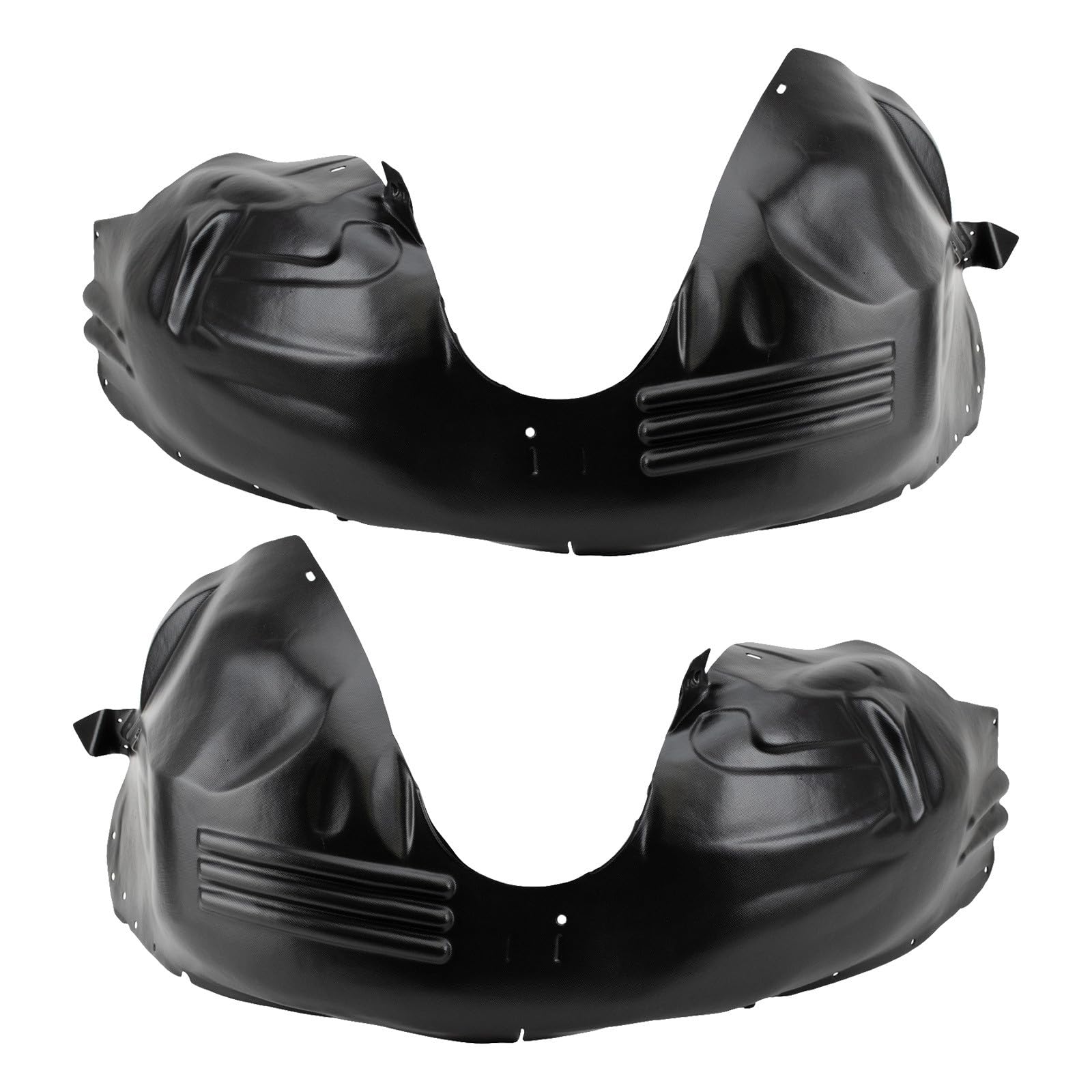 TRQ Front Driver and Passenger Side Inner Fender Liner Set | For 10-19 Ford Taurus