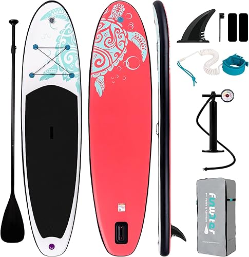 Vista 98 de FunWater Inflatable Stand Up Paddle Board with Premium SUP Paddleboard Accessories, Anti-Slip EVA Deck, 11'/10'6'' Paddle Boards for Adults & Youth