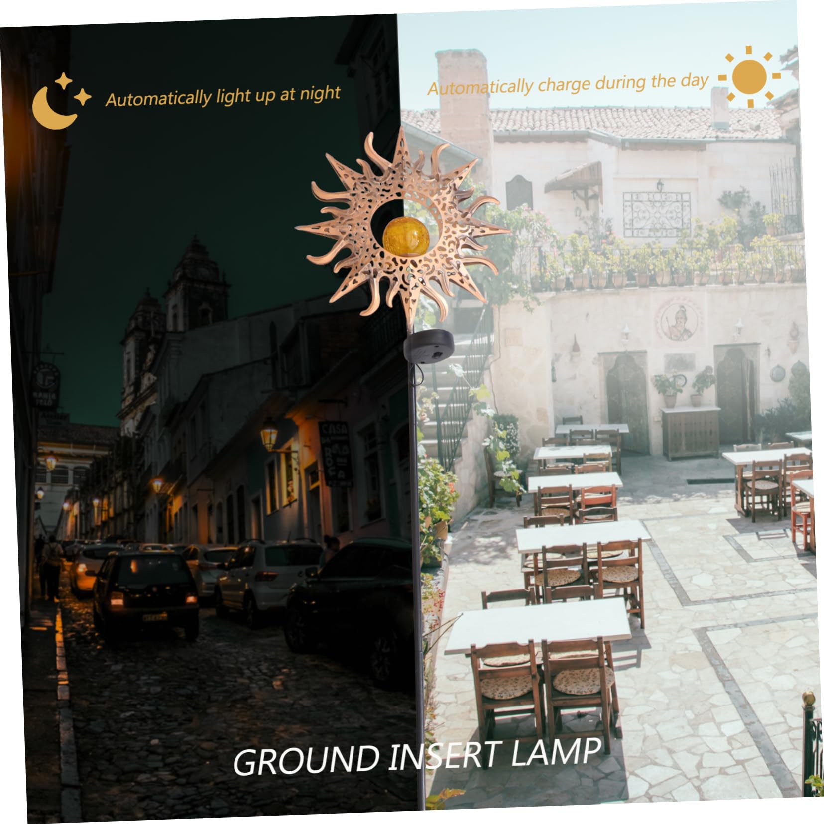 Lámpara Proyector Solar Led Hierro Para Jardín Solar Decoración Festiva