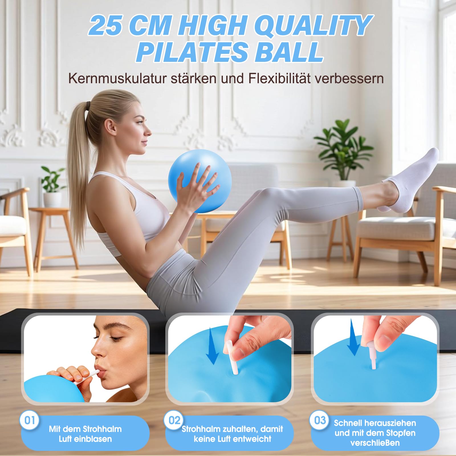 Set Pilates - Set di anelli da pilates da 13 pezzi, con palla da pilates, fasce per fitness, cintura da yoga, calzini da donna, set pilates per casa, attrezzatura sportiva per forza