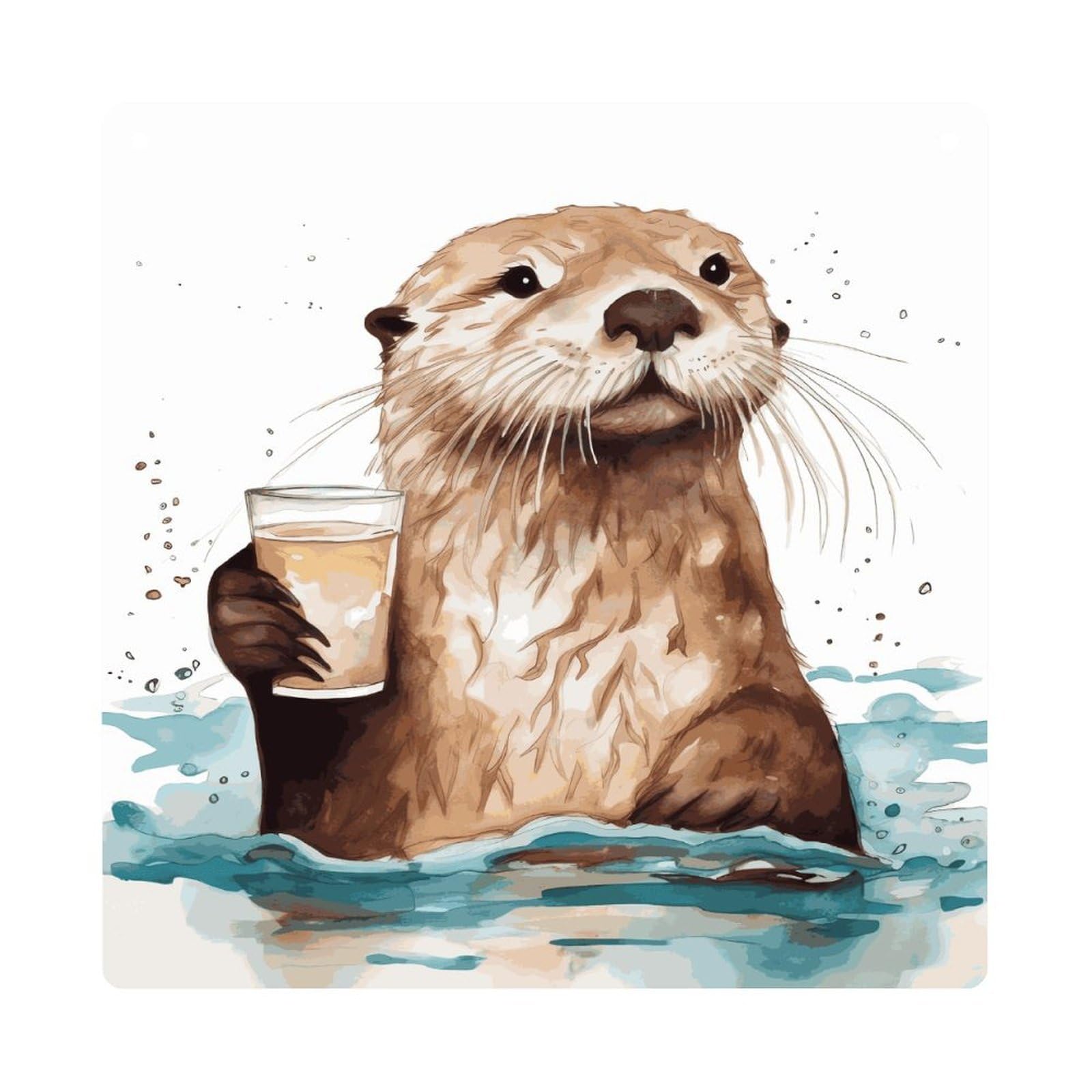 Adfgyerh Style Sea Otter Hanging Ornaments Window Hanging Modern Acrylic Decor For Living Room Bedroom Dining Room Hallway Office Wall Decor, 8X8 In