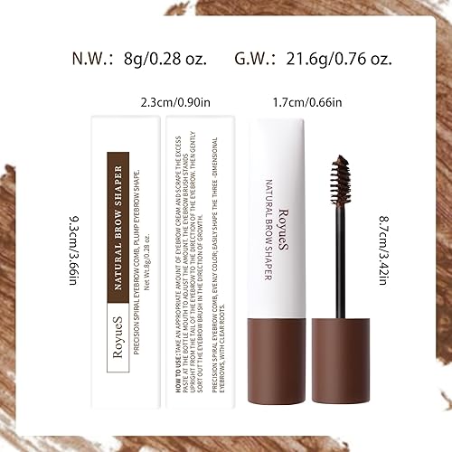 Miniatura 9 de AKARY Gel transparente para cejas impermeable con cepillo, pegamento para cejas instantáneo, cosméticos para levantar cejas, a prueba de sudor,