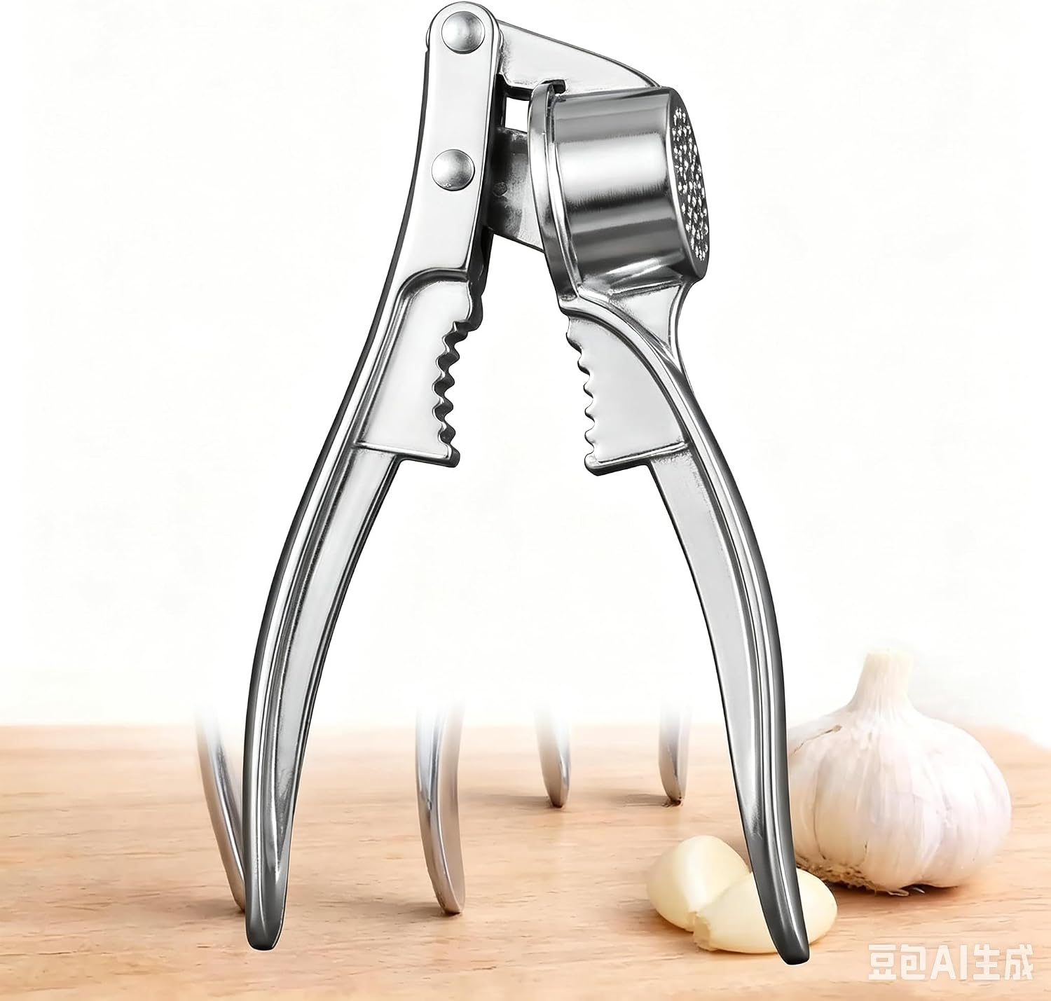 Manual Garlic Press, 5 Types of Multifunctional Garlic Puree Press, Walnut Clip,Manual Bottle Opener,Coreless and Fish Scale Removal Tool,Kitchen Tool Alloy/Stainless Steel (Single-type)