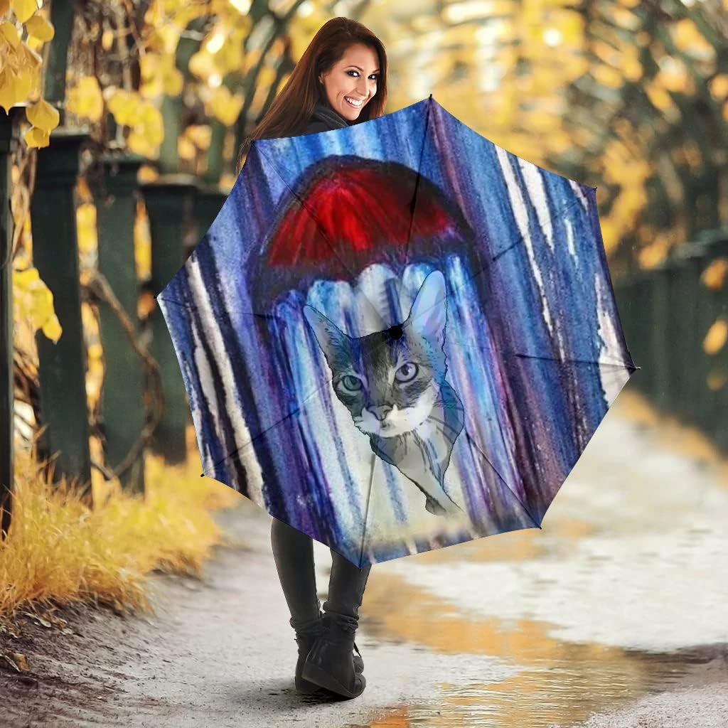 Abyssinian Cat Art Print Umbrellas One Size Umbrella - Abyssinian Cat Art Print Umbrellas