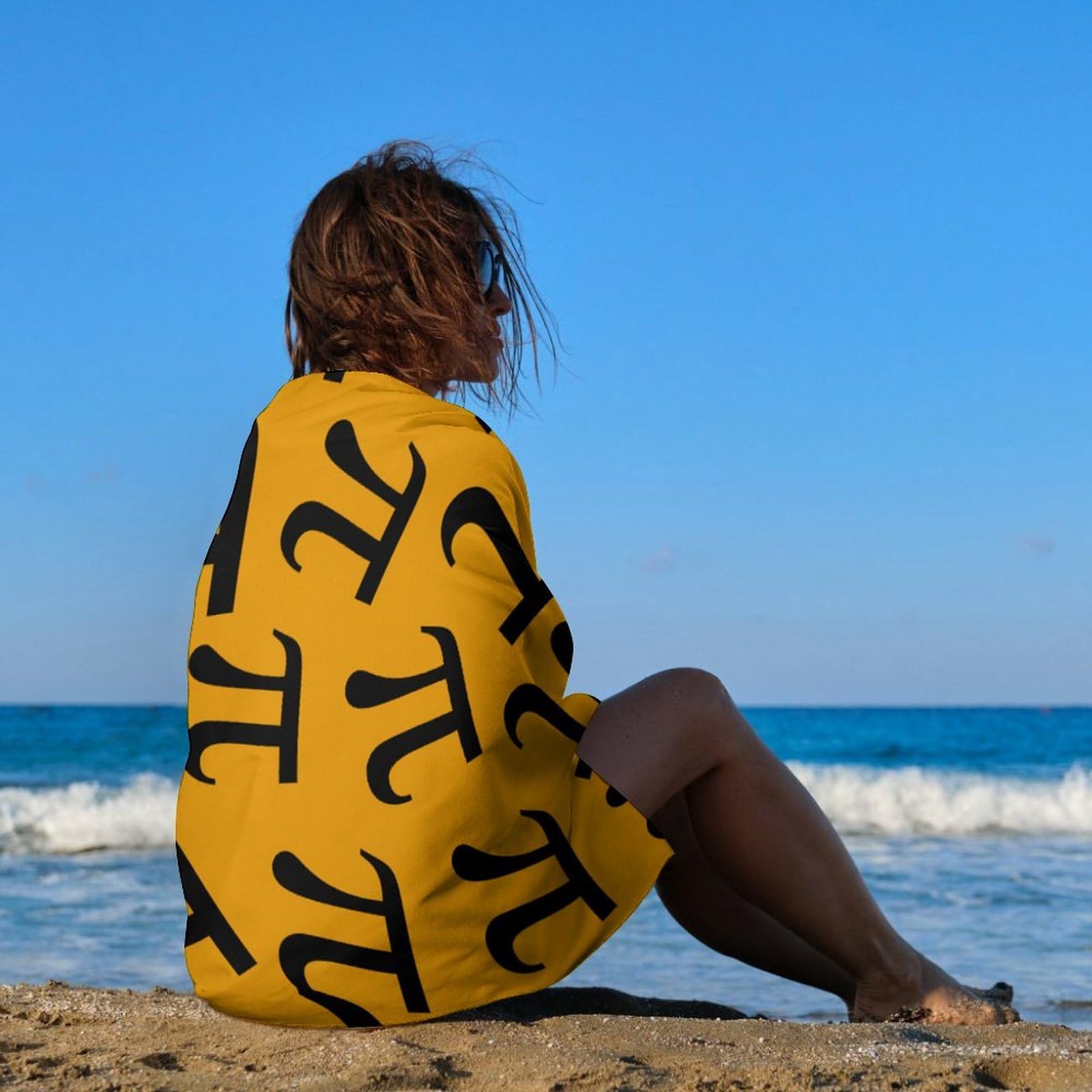 Pi-symbol.svg Weiches Badetuch, leicht, Strandtücher, bedruckt, saugfähig, Badzubehör